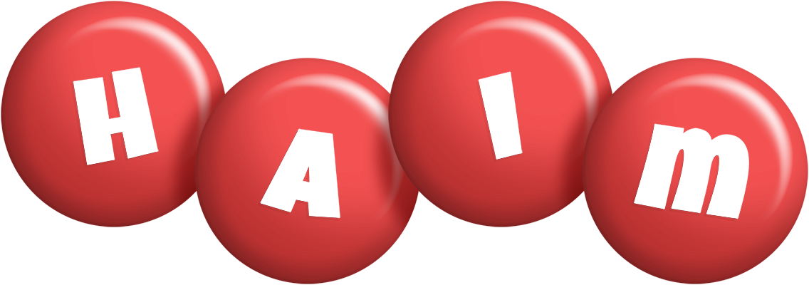 Haim candy-red logo