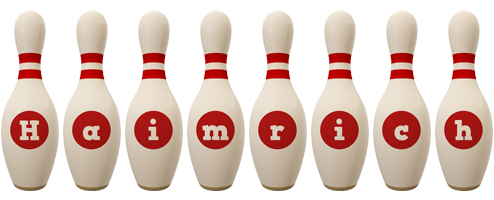 Haimrich bowling-pin logo
