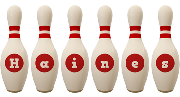 Haines bowling-pin logo