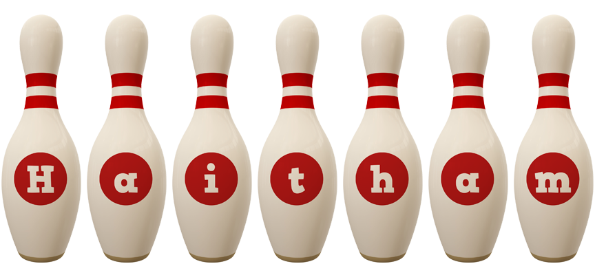 Haitham bowling-pin logo