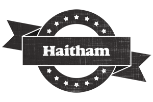 Haitham grunge logo