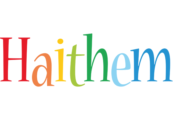 Haithem birthday logo