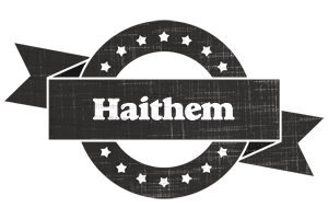Haithem grunge logo