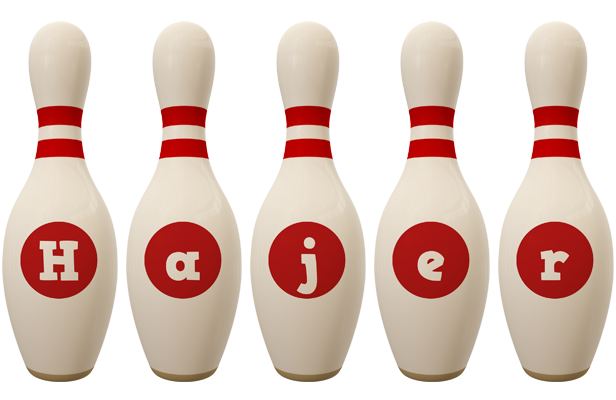 Hajer bowling-pin logo