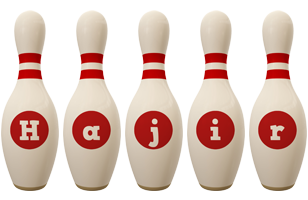 Hajir bowling-pin logo