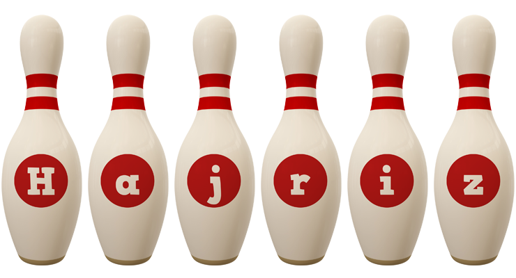 Hajriz bowling-pin logo