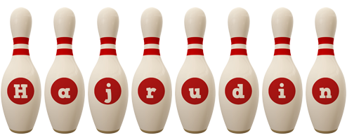 Hajrudin bowling-pin logo