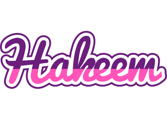 Hakeem cheerful logo