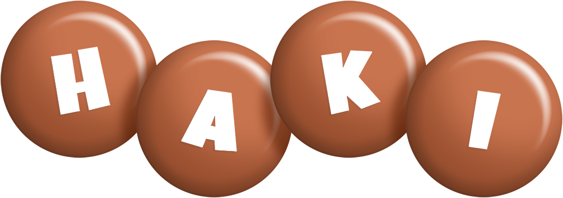 Haki candy-brown logo