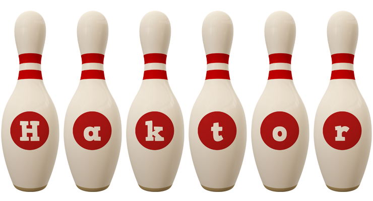 Haktor bowling-pin logo