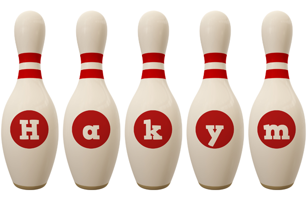 Hakym bowling-pin logo