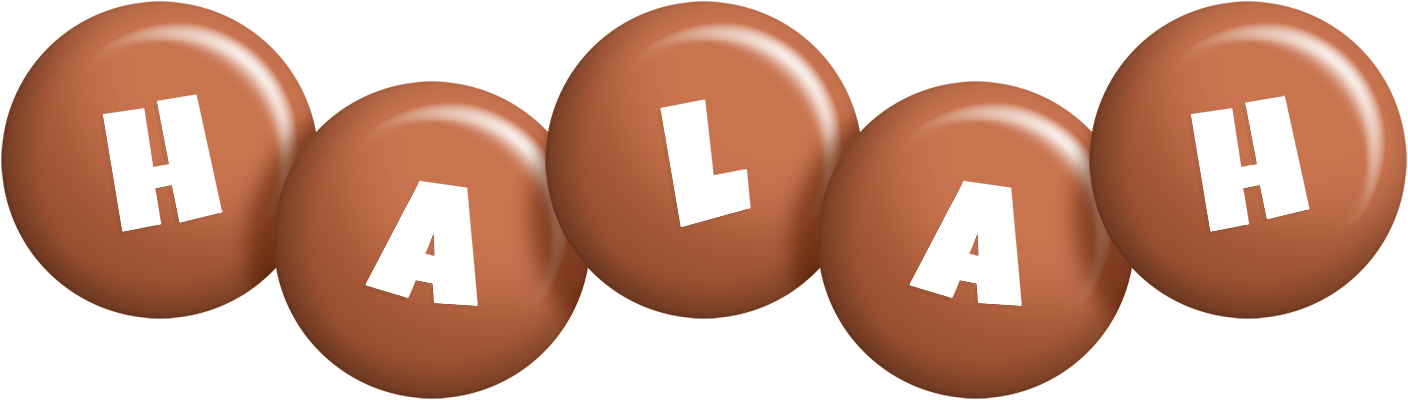 Halah candy-brown logo
