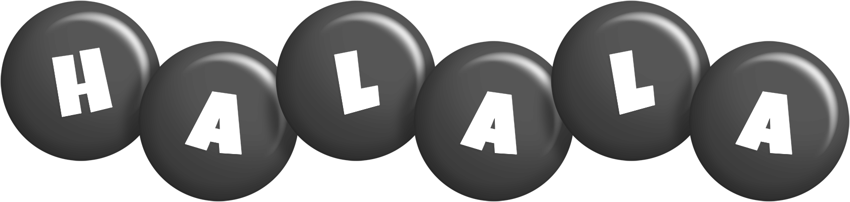 Halala candy-black logo