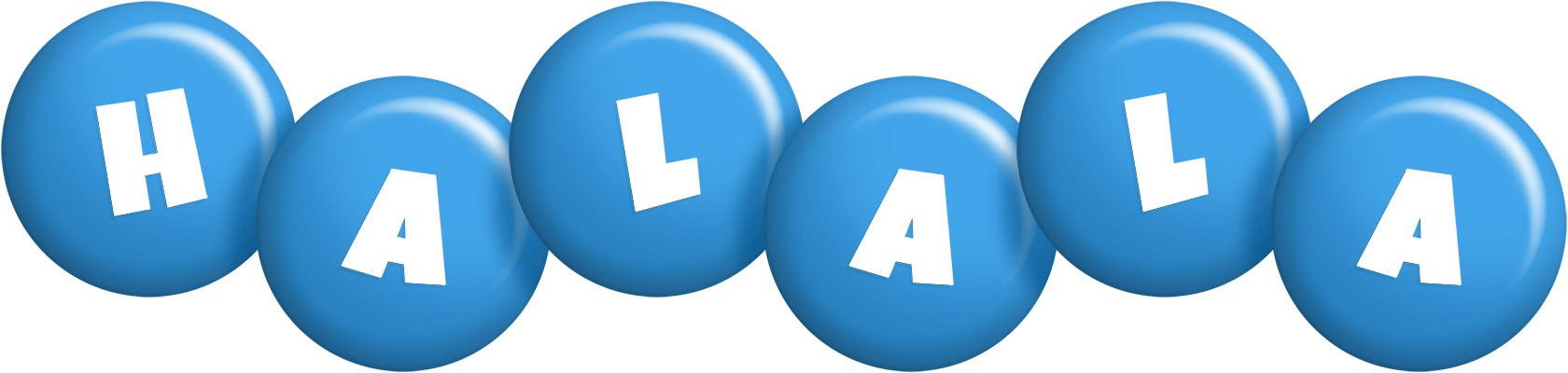 Halala candy-blue logo