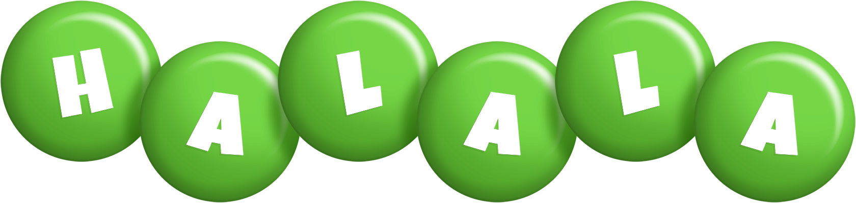 Halala candy-green logo