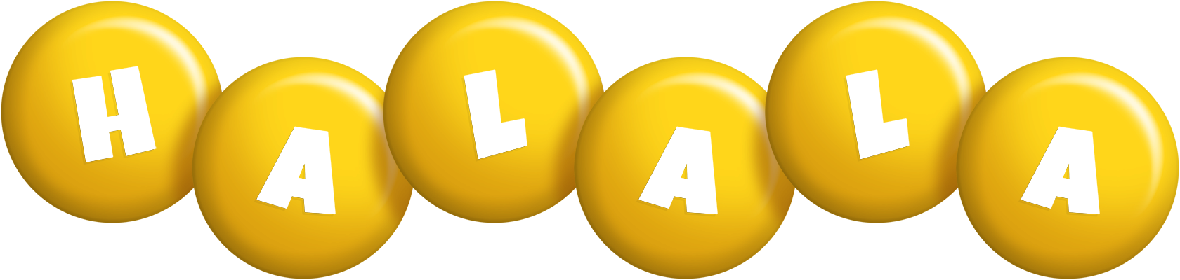 Halala candy-yellow logo