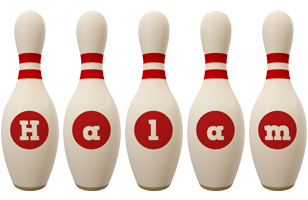 Halam bowling-pin logo