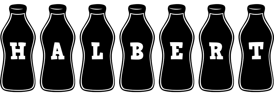 Halbert bottle logo