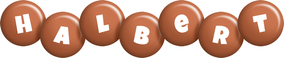 Halbert candy-brown logo