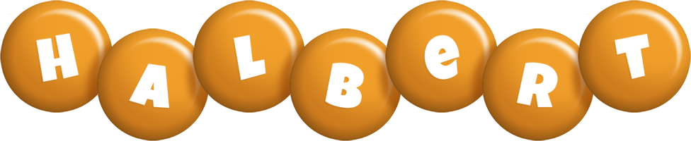 Halbert candy-orange logo