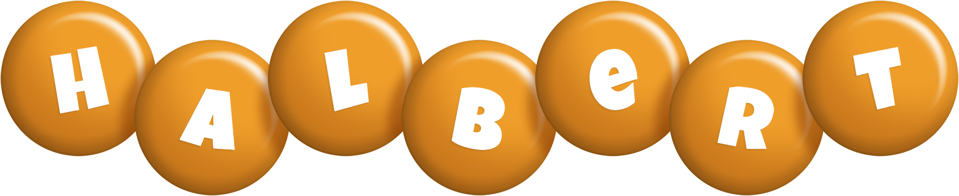 Halbert candy-orange logo