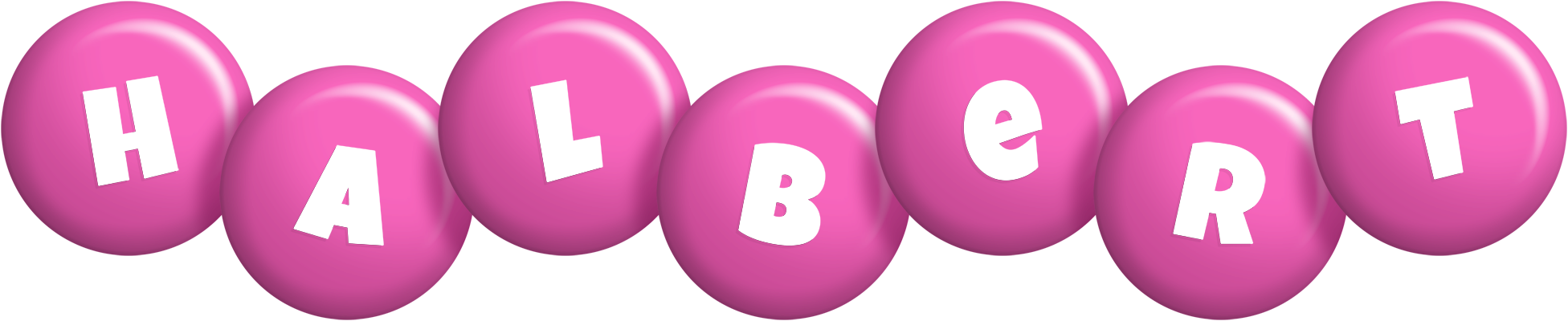 Halbert candy-pink logo