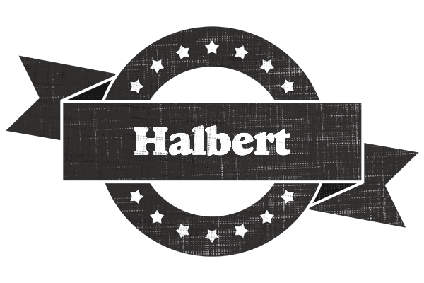Halbert grunge logo