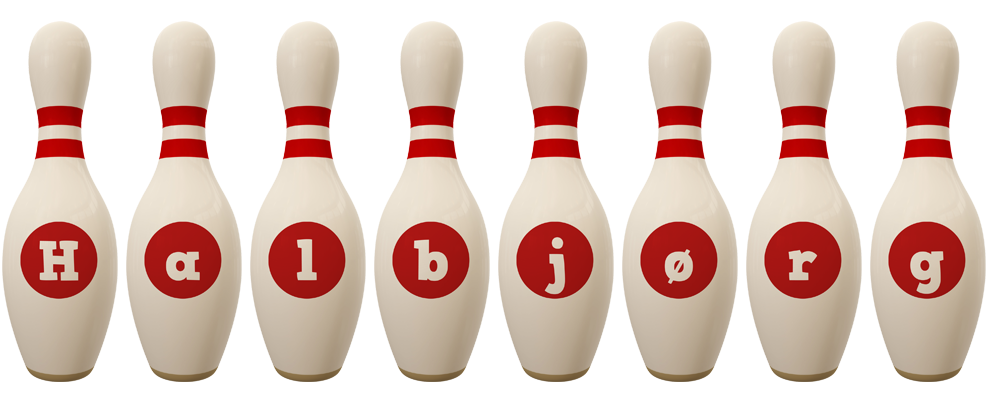 Halbjørg bowling-pin logo