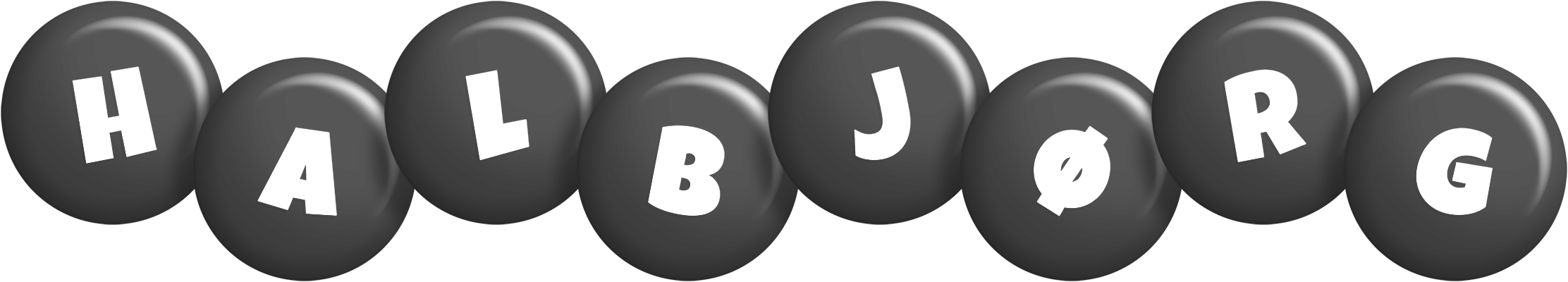 Halbjørg candy-black logo