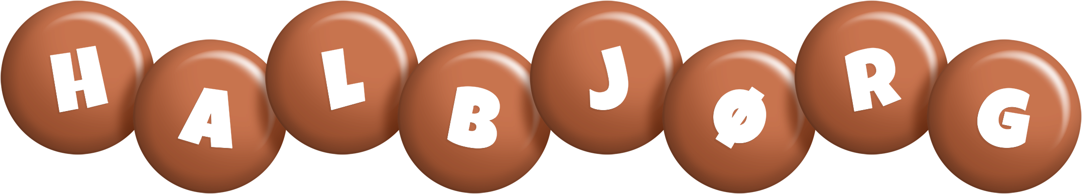 Halbjørg candy-brown logo