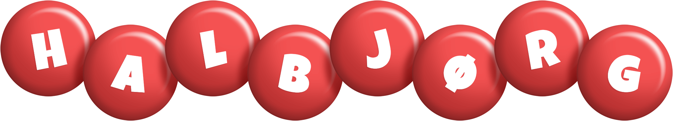 Halbjørg candy-red logo