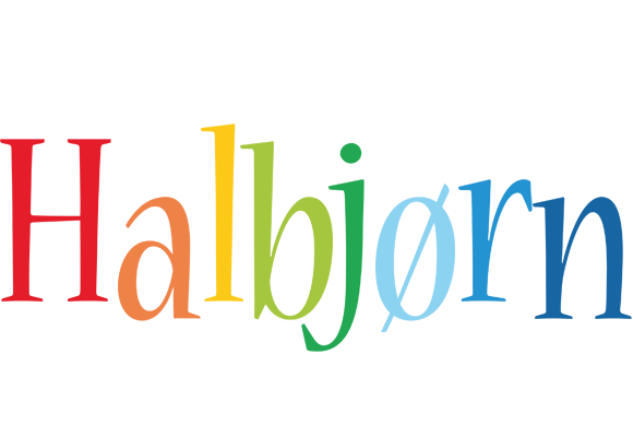 Halbjørn birthday logo