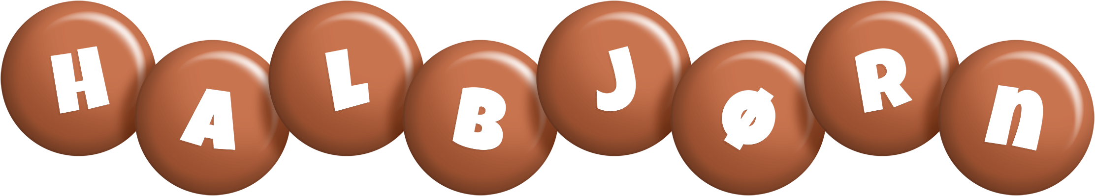 Halbjørn candy-brown logo