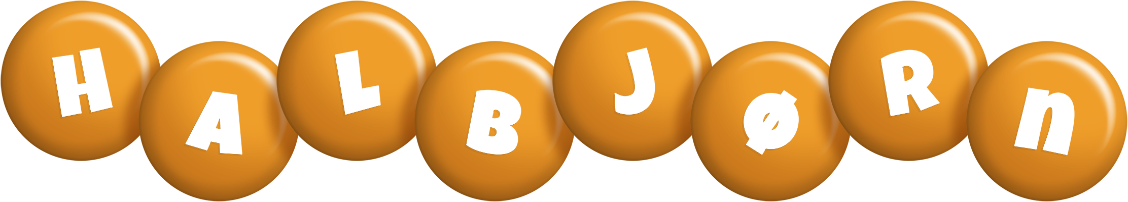 Halbjørn candy-orange logo