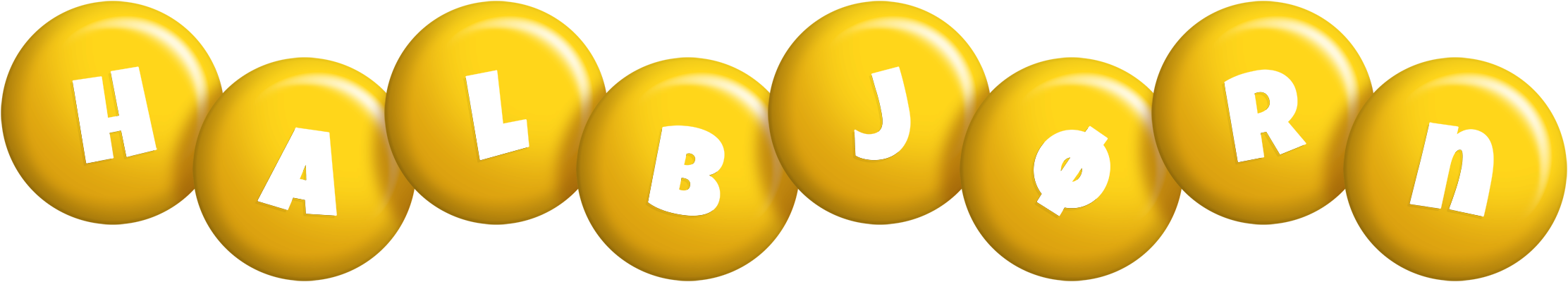 Halbjørn candy-yellow logo