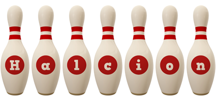 Halcion bowling-pin logo