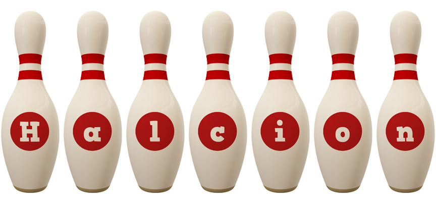 Halcion bowling-pin logo