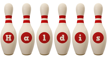 Haldis bowling-pin logo