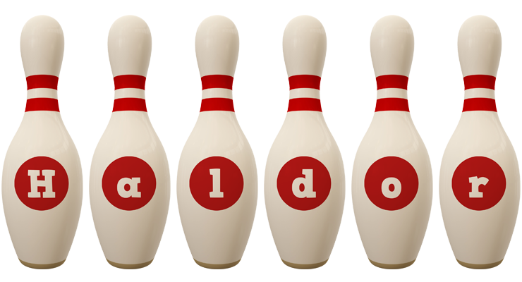 Haldor bowling-pin logo