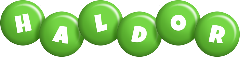 Haldor candy-green logo