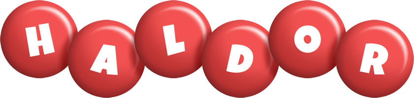 Haldor candy-red logo