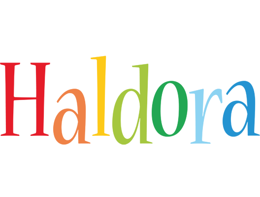 Haldora birthday logo