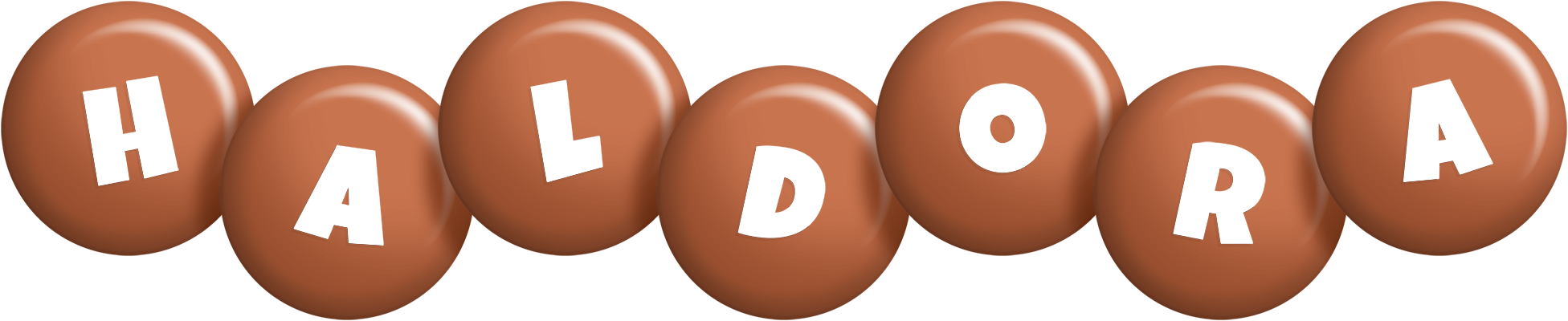 Haldora candy-brown logo