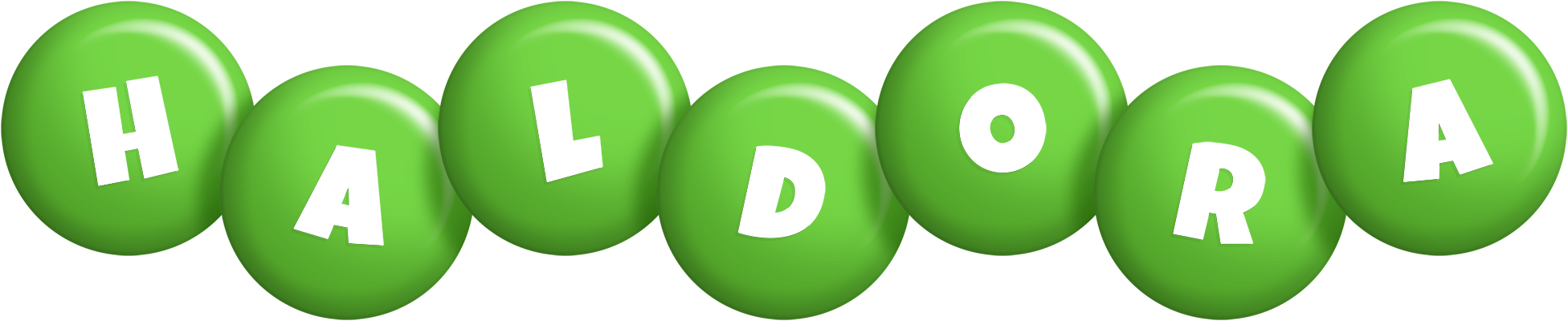 Haldora candy-green logo
