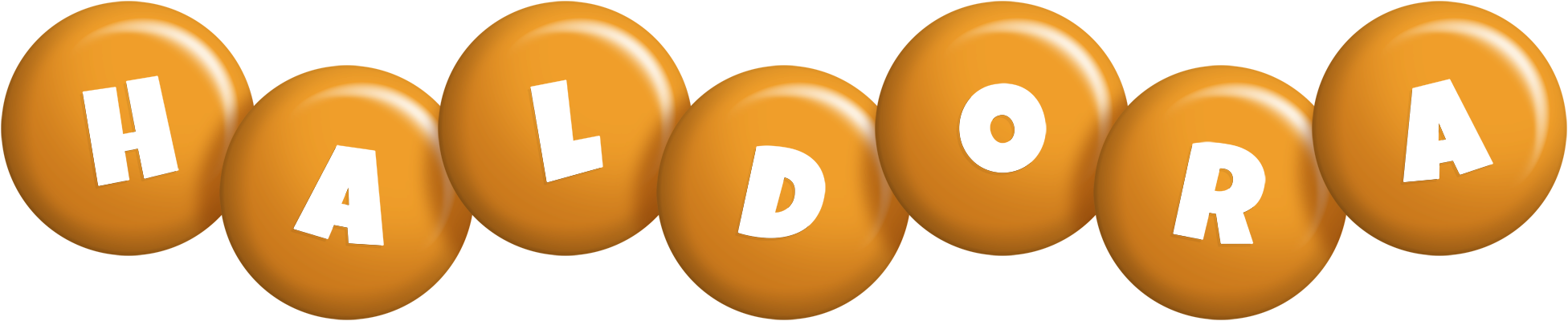 Haldora candy-orange logo