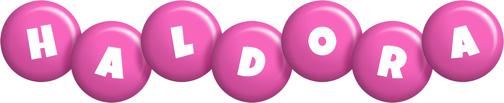 Haldora candy-pink logo