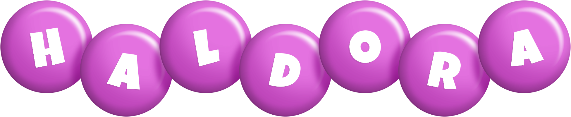 Haldora candy-purple logo