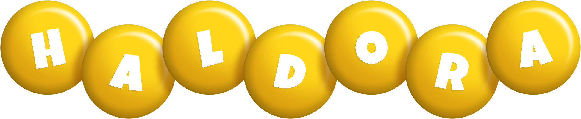 Haldora candy-yellow logo