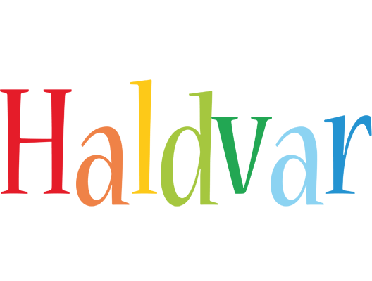 Haldvar birthday logo