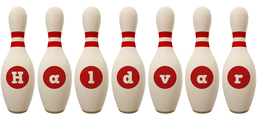 Haldvar bowling-pin logo